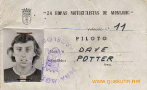 Dave's ID for the 1972 Barcelona 24 hour race