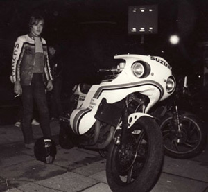 Young Barry and his bike at Chelsea Bridge