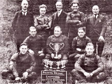 The 1929 Stamford Bridge team with the Southern League trophy